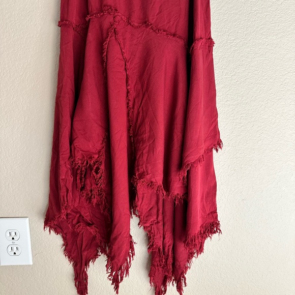 Free people tethered up slip dress extra small maroon - Picture 5 of 9